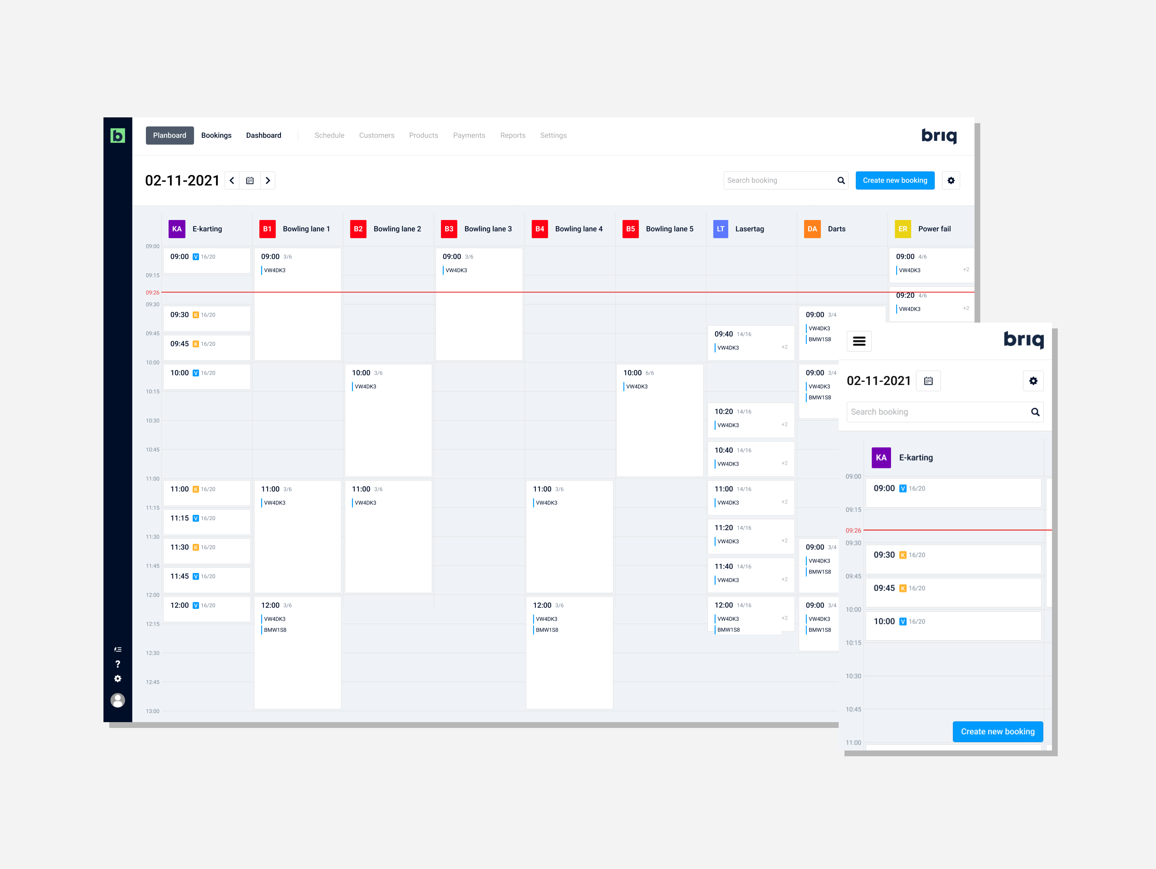 Image of the prototype of the dashboard