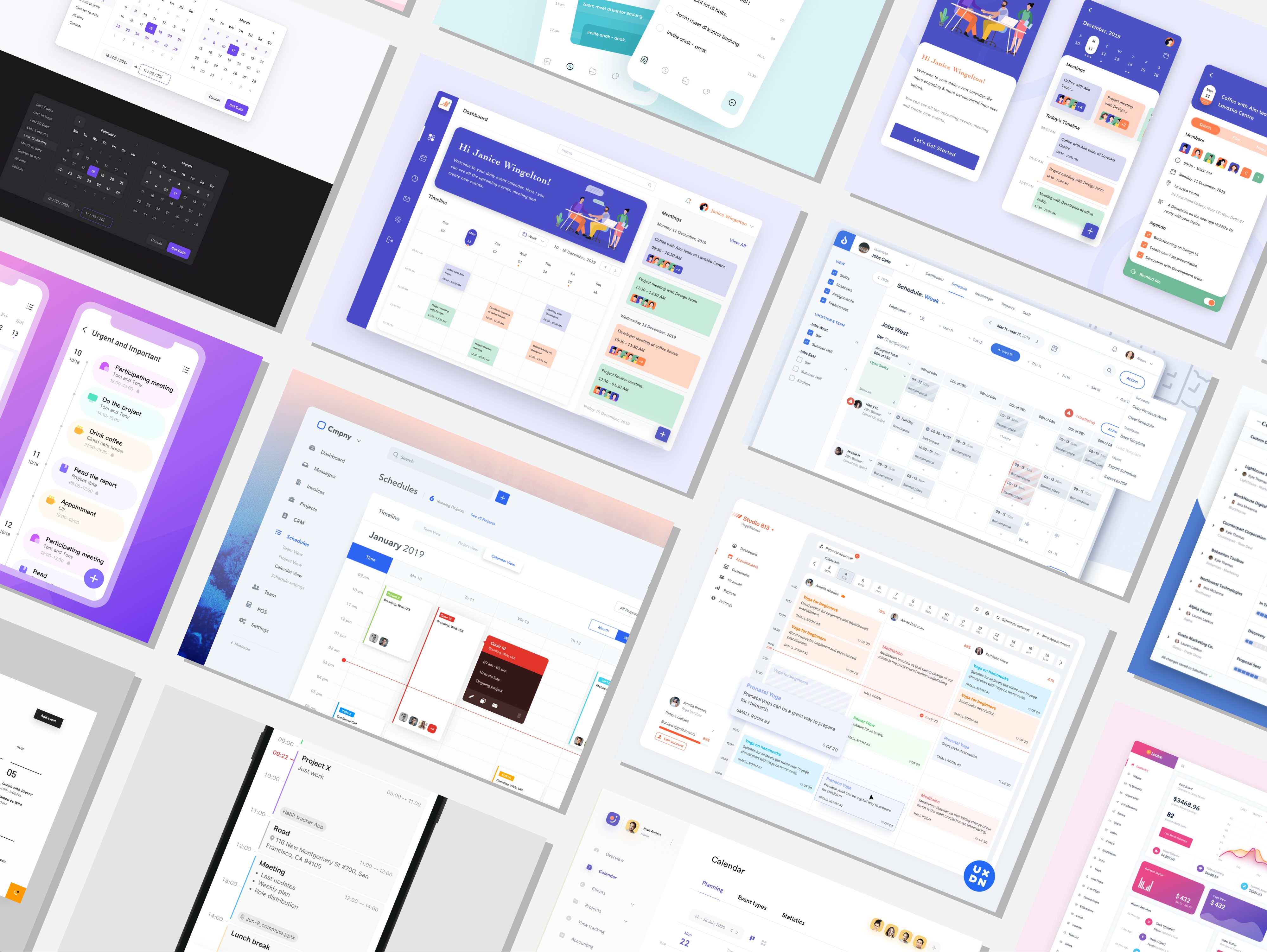 Inspiration images of how the dashboard should look like